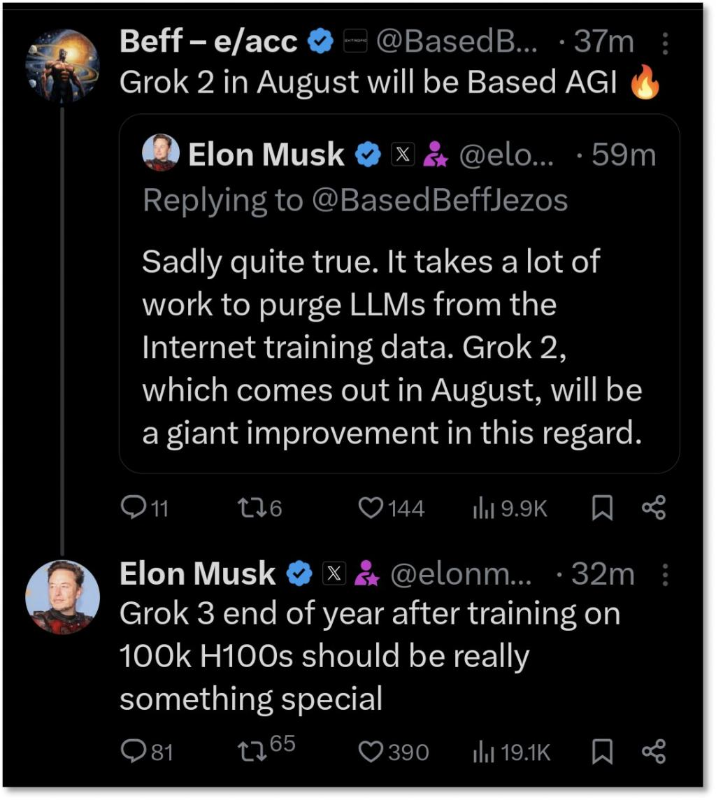 马斯克宣布Grok 2下月上线，年底推Grok 3，AI竞赛加速-第3张图片-开云app在线下载-开云体云app官网入口下载-V3.6.9